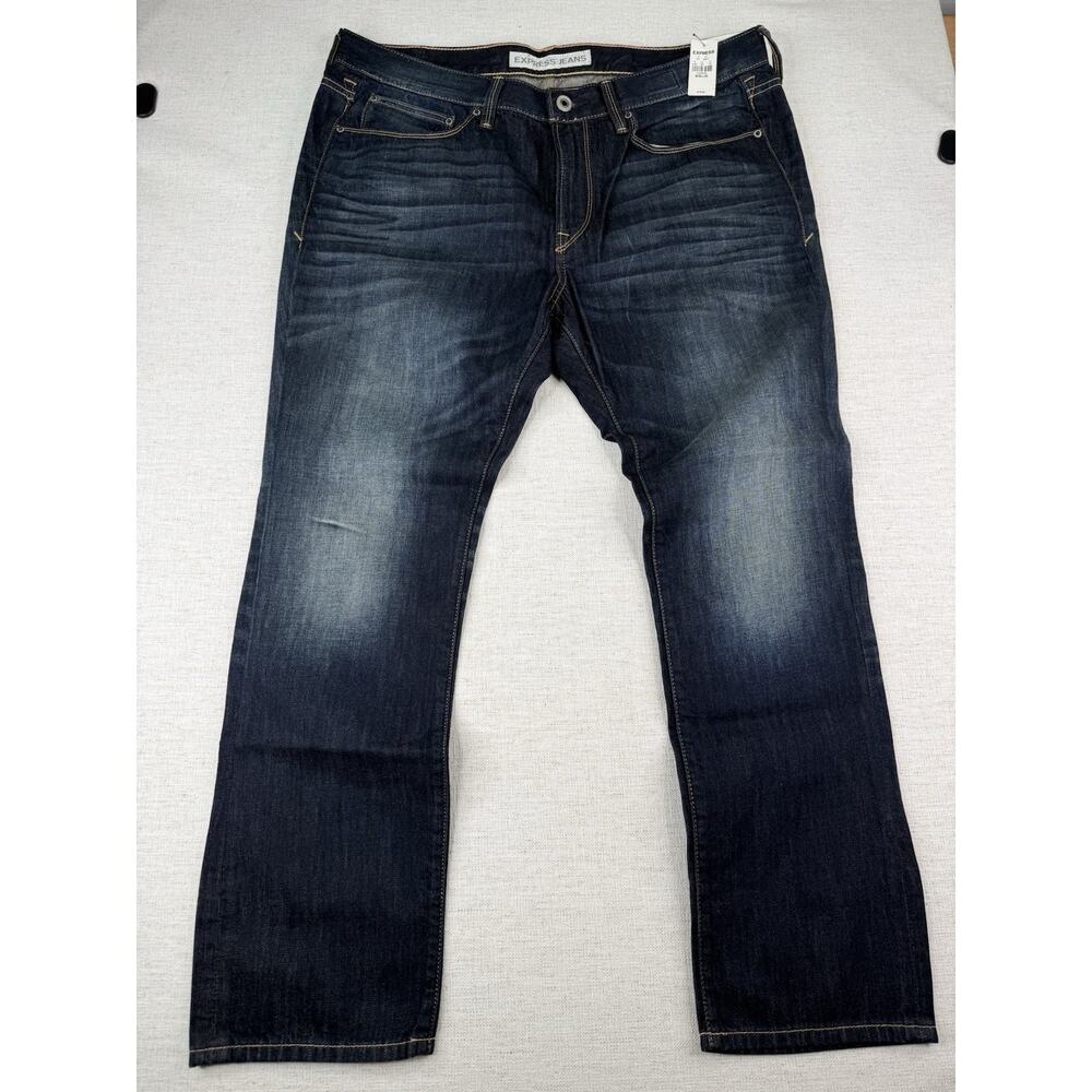 Express Men’s Alec Dark Blue Denim Super Skinny Fit 36x30 NEW WITH TAG $80 MSRP